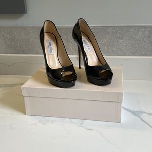 Jimmy Choo Size 8 Black Patent Leather